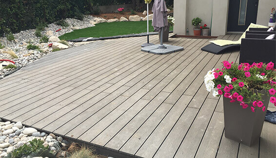 Aménagement extérieur, étape 2 Terrasse bois sur-mesure