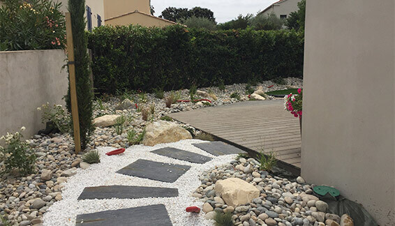 Amnégement extérieur, étape 3 Amnégement extérieur autour de la terrasse